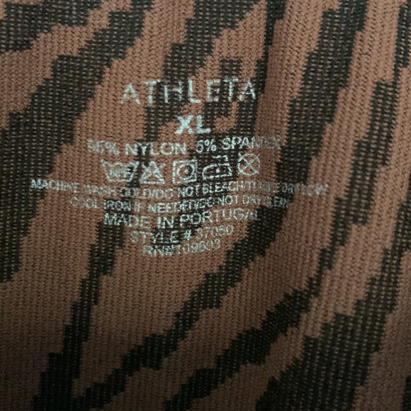 EUC Seamless Wood Zebra Tiger Stripe Print Stretch Tank Shell Top - Picture 2 of 4